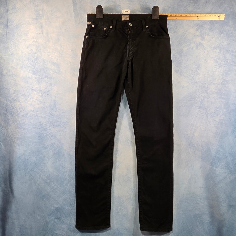 Citizens of Humanity Bowery Standard Slim Black Jeans Size 33 Mens Denim Pants